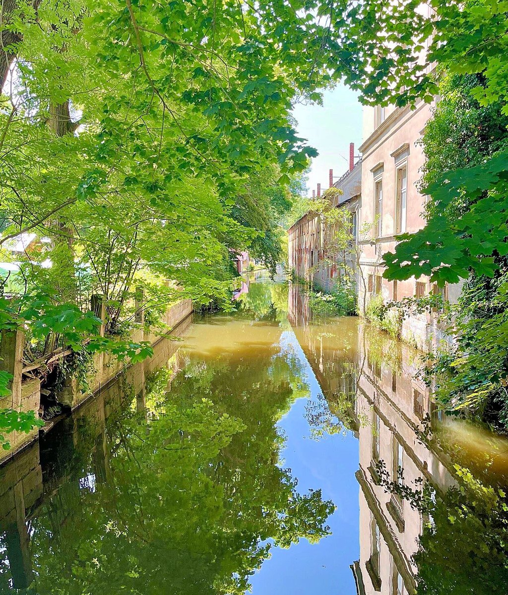 Geradezu Urlaubsstimmung fand man an Mühlgraben (Foto) und Weißer Elster. Radfahrer traten trotz Sonne hier gern in die Pedalen.