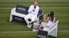 Boris Becker nahm in Bad Homburg einen Podcast mit Andrea Petkovic auf.