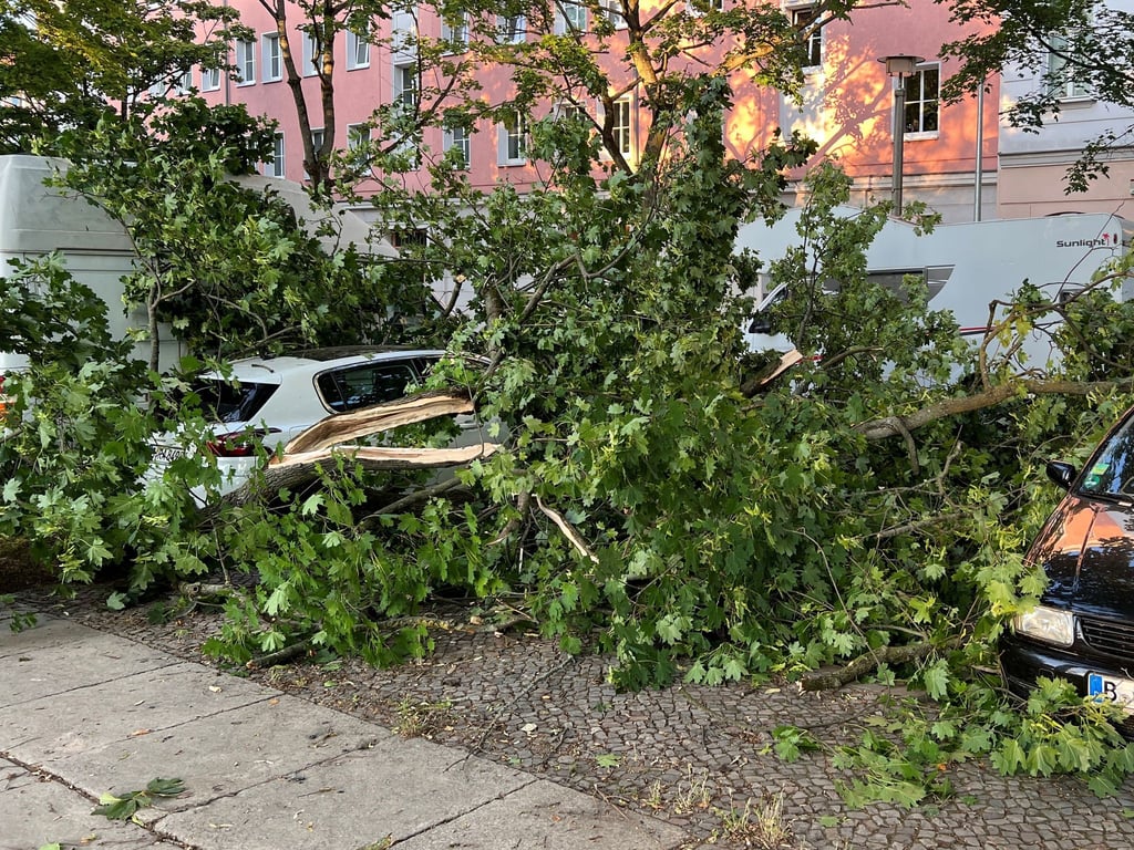 Unwetter machten den Menschen am Montag in der Hauptstadtregion zu schaffen.