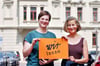 Theresa Donner und Petra Reichenbach (von links) haben das „Wir lesen“ Fest in Halle initiiert.  