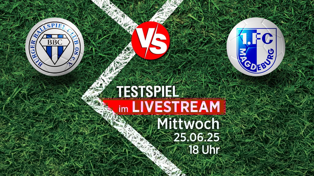 Der Zweitligist 1. FC Magdeburg testet am 25. Juni den Burger BC. Die Volksstimme überträgt das Spiel live im Stream.