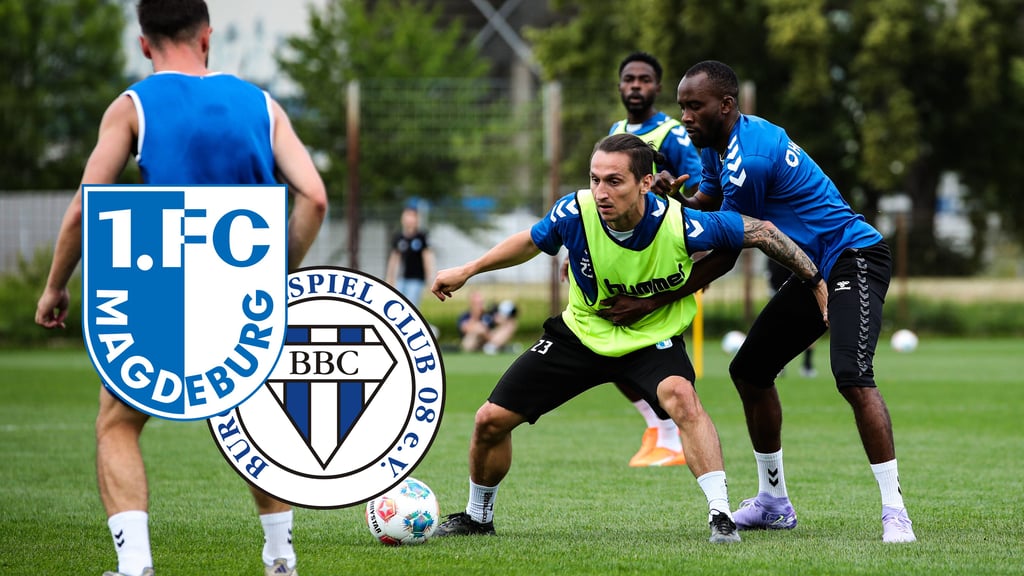 Baris Atik (Mi.) mit seinen Kollegen beim Trainingsauftakt: Am 25. Juni testet der FCM den Burger BC.