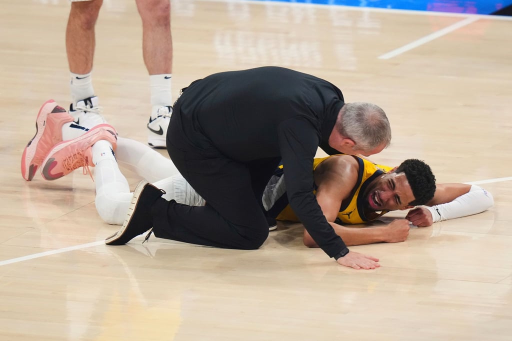Tyrese Haliburton im Moment des Unglücks.