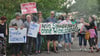 Demonstration für den Erhalt der Wischelandhalle Seehausen am Montag, 23. Juni 2025.