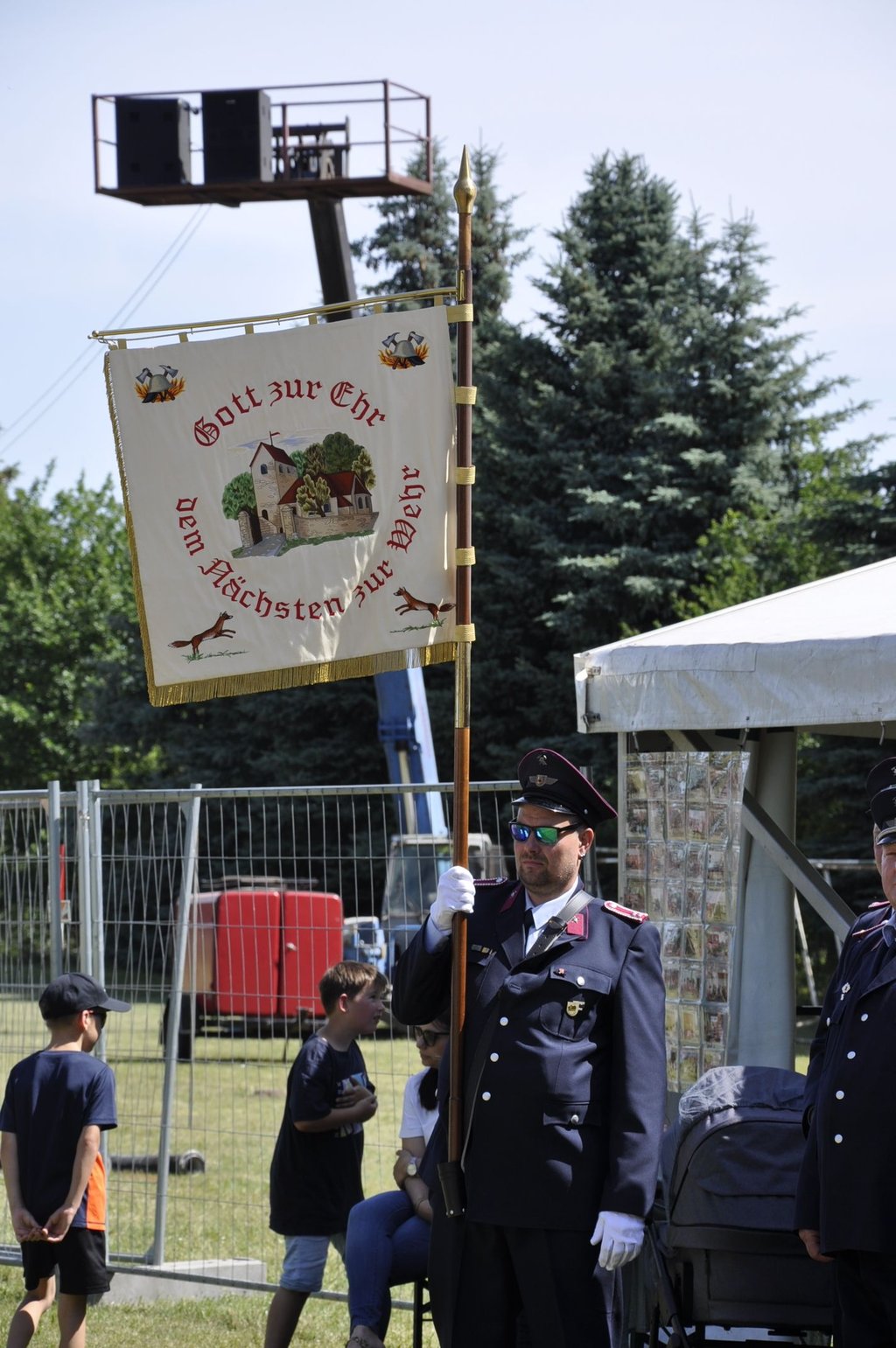 Standarte der Freiwilligen Feuerwehr Hohenwulsch.