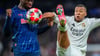 Hier noch gegen Real Madrid und Kylian Mbappe, bald bei Hannover 96: Abwehrspieler Hendry Blank (l).