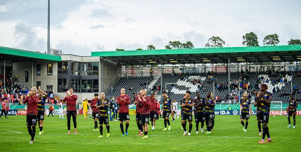 Als RB Sandhausen mit 4:0 schlug: Leipziger Elf im Jahr 2021.