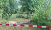 Ein abgebrochener Ast nach dem Unwetter in Biere. 