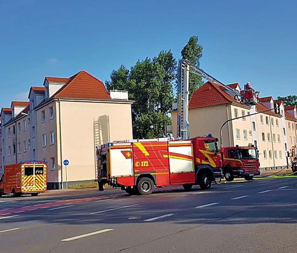 In der Helmut-Kohl-Straße brannte es am Mittwoch.
