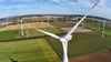 Der Windpark zwischen Mittelhausen und Holdenstedt.