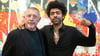 Noah Becker, Sohn des einstigen Tennisprofis Boris Becker, hat mit Hilfe von Fuß- und Tennisbällen ein Kunstwerk geschaffen.