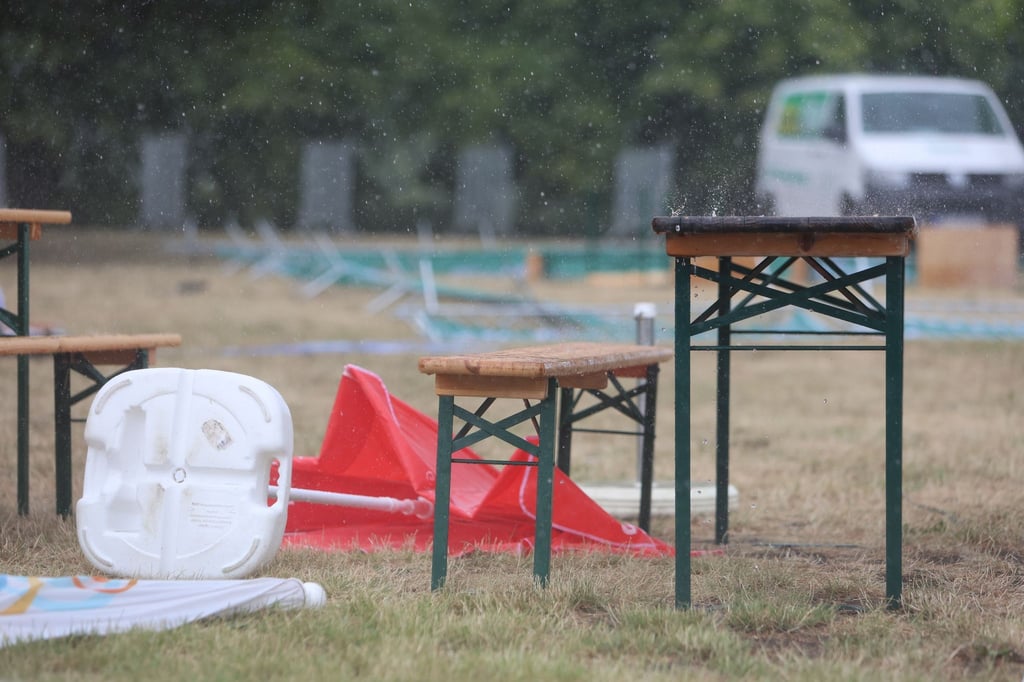 Unwetter über Sachsen-Anhalt: Auch Magdeburg war betroffen.