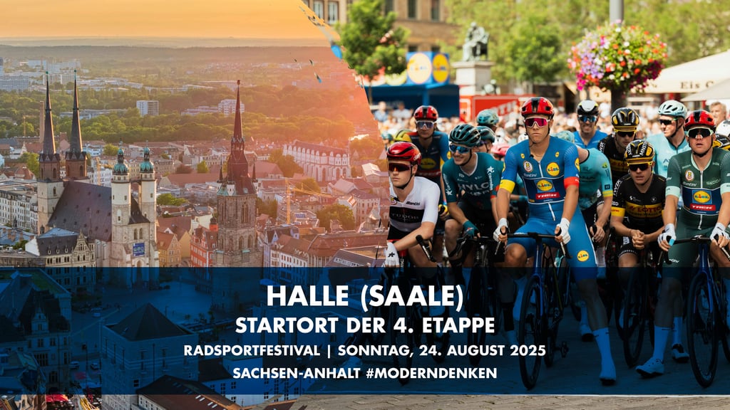 Halle (Saale) Startort der 4. Etappe 2025