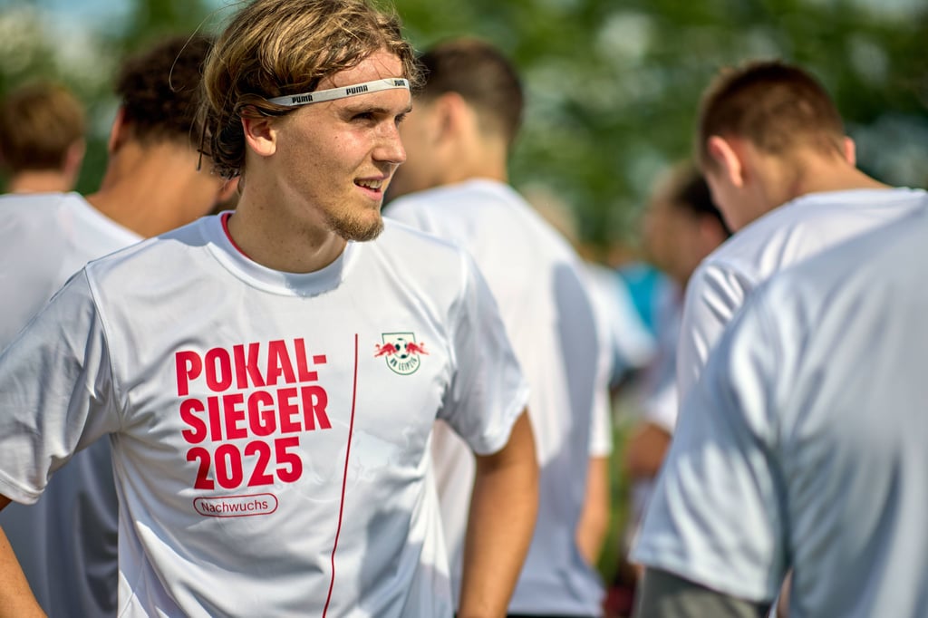 Noah Weißbach gewann mit RB Leipzig in diesem Sommer den Landespokal.