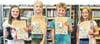 Das sind die Schulsieger des Vorlesewettbewerbes der Bibliotheks-Region Klötze: Mia Krüger (von links), Henriette Loose, Louan Danyel Schiffelbein und Ida Trittel. Henriette und Louan Danyel haben sich beim Regionalausscheid für den Kreiswettbewerb qualifiziert.  