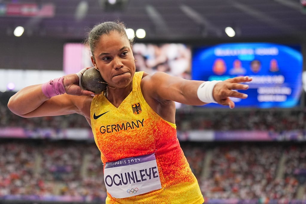 Kugelstoß-Olympiasiegerin Yemisi Ogunleye belegte bei der Team-EM in Madrid den zweiten Platz.