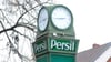 Die Persiluhr auf dem Genthiner Marktplatz.