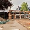 Der Anblick des Palmenhauses im Wernigeröder Lustgarten verändert sich: das historische Gebäude erhält derzeit einen Vorbau.