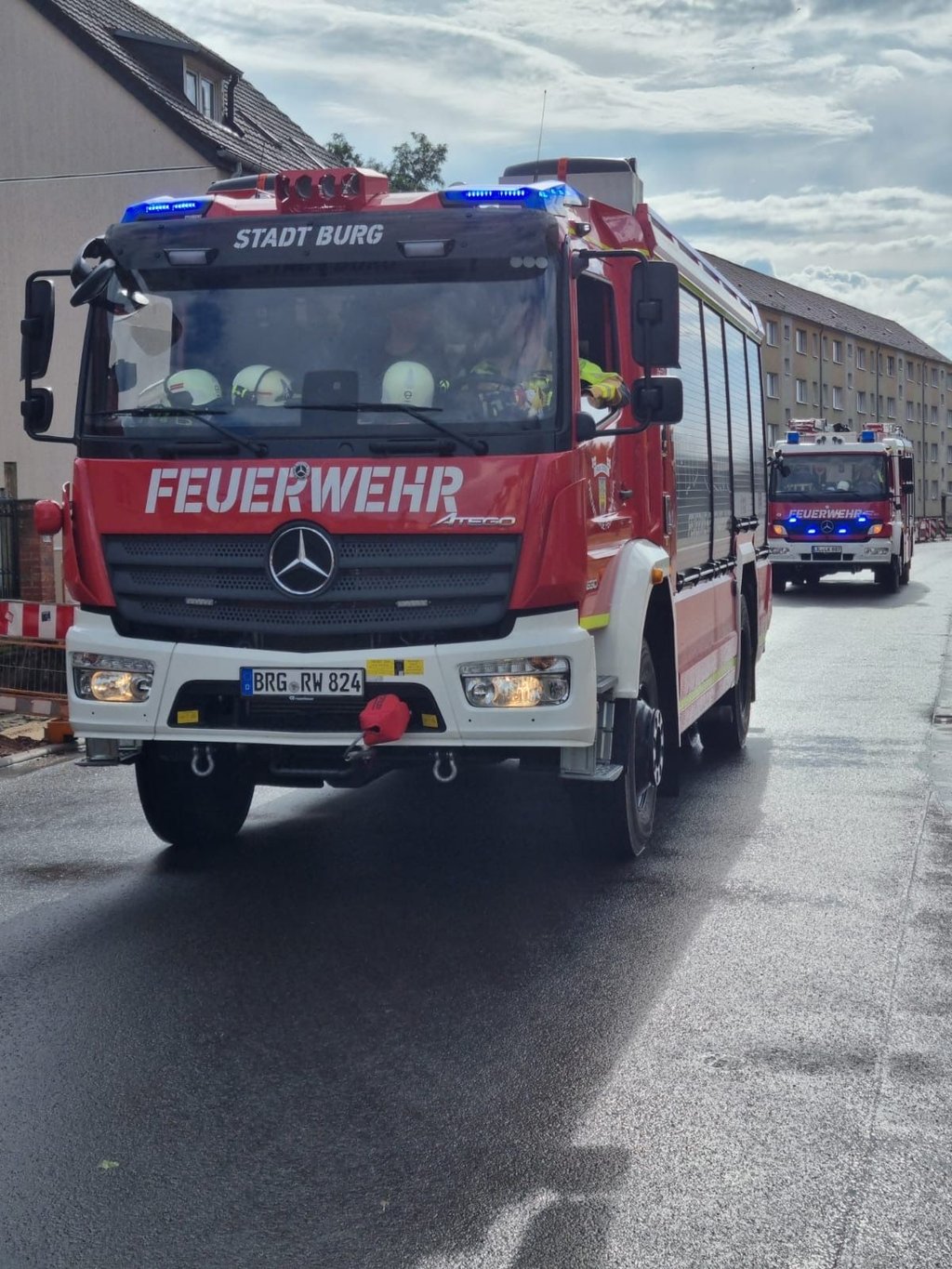 Aufgrund des Unwetters musste die Burger Feuerwehr am Donnerstag zweimal ausrücken.