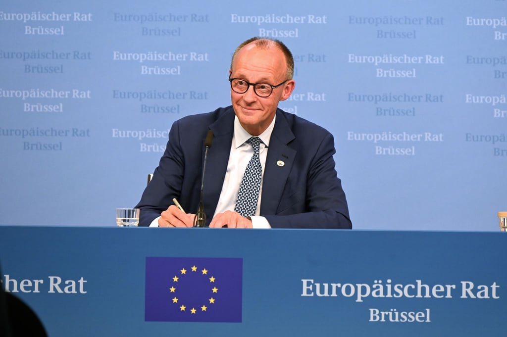 Hat sich „ausgesprochen wohl gefühlt“: Bundeskanzler Friedrich Merz bei seinem ersten EU-Gipfel in Brüssel.
