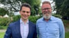 Der maritime Koordinator der Bundesregierung, Christoph Ploß (l), traf in Kiel Schleswig-Holsteins Wirtschaftsminister Claus Ruhe Madsen (CDU).