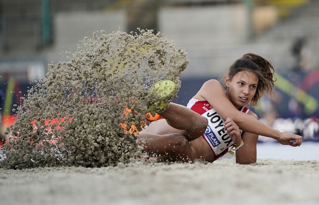 Caroline Joyeux sprang in Madrid 14,42 Meter und holte damit viele Punkte fürs deutsche Team.