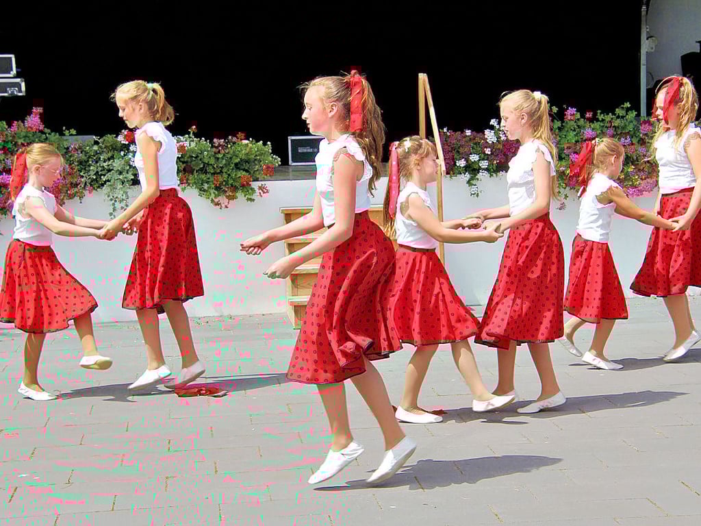 Die Mädchen des Karnevalsvereins aus Alsleben sorgten mit ihren Tänzen für gute Stimmung beim ersten Sommerfest.