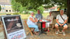 Ein neues Angebot der Kirchgemeinden in Magdeburg: Waltraud Kraft (von links), Benedikt Kraft, Andrea Friedl und Jörg Stowasser gehören zu dem Team, das sich um das Hofcafé kümmert.
