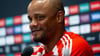 Bayern-Trainer Vincent Kompany bei der Pressekonferenz vor dem Achtelfinale gegen Flamengo.