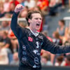 Dessau-Roßlauers Torwart Janik Patzwaldt kann auch nach dem Sieg im Wiederholungsspiel gegen Essen jubeln.