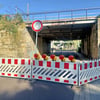 Die Brückenunterführung in Biederitz ist seit Montagmorgen vollgesperrt.