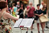 In Magdeburg-Reform findet zum ersten Mal ein Straßenmusikerfestival statt. 