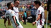 German Cano (r) erzielte den Führungstreffer für Fluminense.