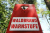 Im Burgenlandkreis gilt jetzt die Waldbrandwarnstufe 4.