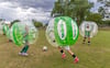 Bumperball witd zum Höhepunkt beim gemeinsamen Training der Kicker und der Judokas im Piesteritzer Volkspark. 