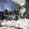 Am frühen Morgen rückte die Feuerwehr nach Kabelsketal im Saalekreis zu neun brennenden Autos aus. (Symbolbild)