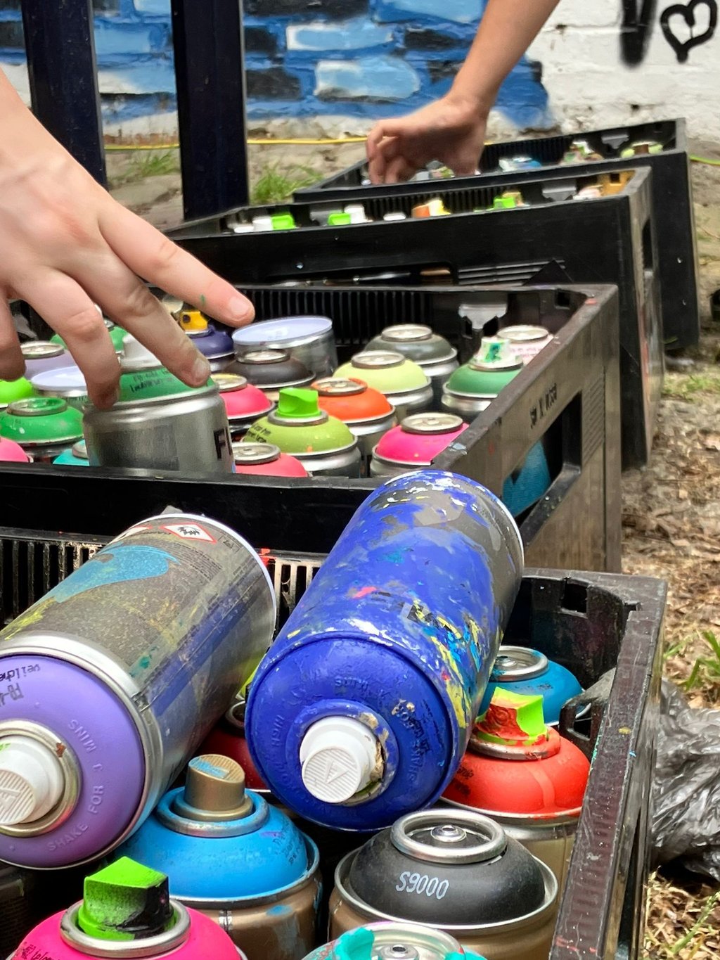 Auch das Sprayen wird im HipHop-Camp der Zora in Halberstadt geübt.