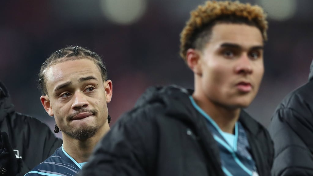 Angeblich im Fokus von Newcastle United: RB Leipzigs Profis Xavi Simons und Antonio Nusa