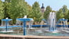 Viele Sangerhäuser erinnern sich noch: So sah der Springbrunnen aus DDR-Zeiten auf dem Schützenplatz aus. Er wird jetzt von einem  neuen Wasserspielplatz abgelöst. 