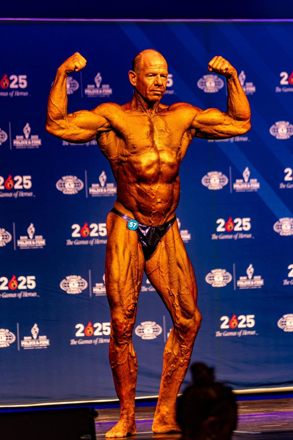 Der Polizist aus Glindenberg holte zum sechsten Mal die Goldmedaille im Bodybuilding.
