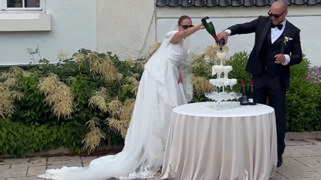 SCM-Kapitän Christian O'Sullivan und sein Frau Bettina feierten in der norwegischen Heimat ausgiebig ihre Hochzeit.