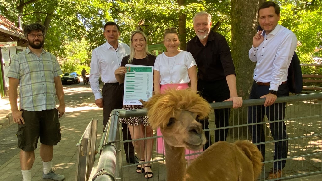David Neubert, Heino Oehring, Nancy Wesemeier, Anja Keidel, Thomas Helmuth und Daniel Szarata (von links) freuen sich auf das Tiergartenfest.