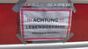 "Achtung Lebensgefahr" steht an der Absperrung am Elberadweg in der Magdeburger Innenstadt.
