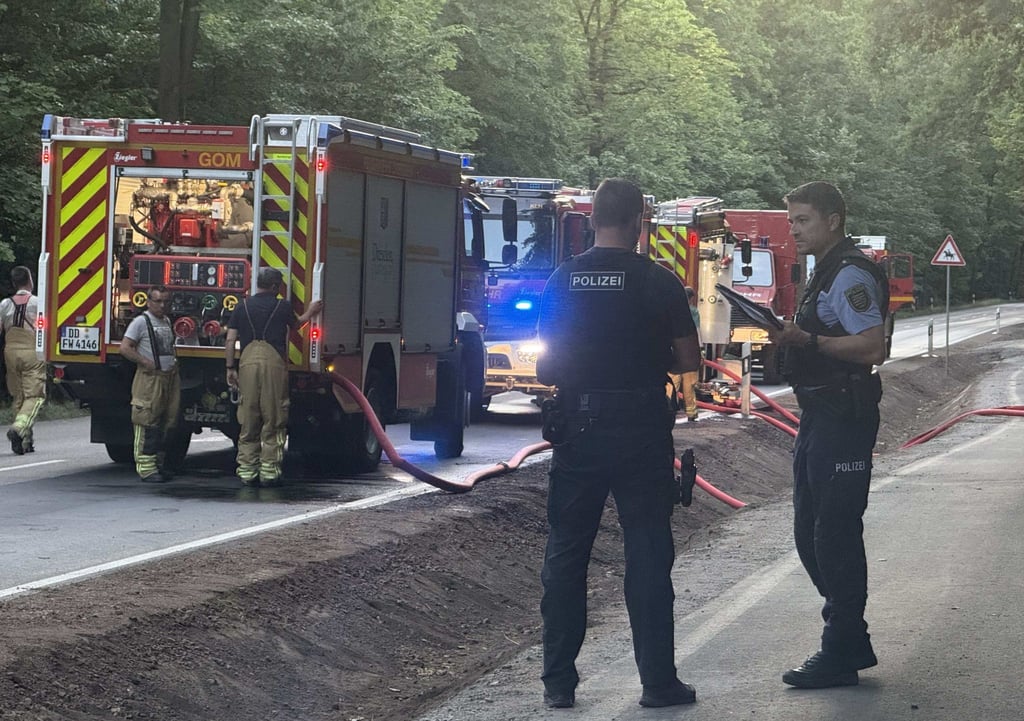 Am Abend waren 110 Einsatzkräfte der Feuerwehr vor Ort, um den Brand zu löschen.