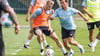Julian Eitschberger (l.) will sich bei Hertha durchbeißen