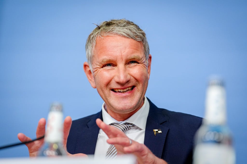Thüringens AfD-Fraktionschef Björn Höcke traf sich mit dem Vorsitzenden der BSW-Fraktion, Frank Augsten. (Archivbild)
