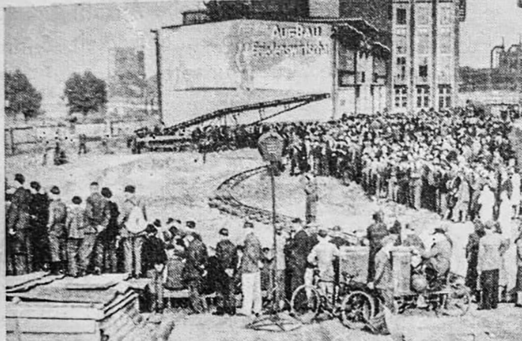 Grundsteinlegung für das Klubhaus am 13. Oktober 1949.