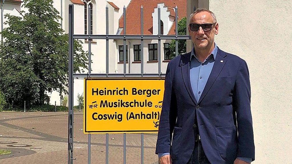 Volker Giese in seiner Heimatstadt Coswig, die ihm am Herzen liegt.