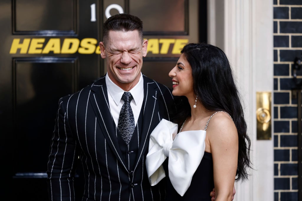 In dem Film „Heads Of State“ spielt John Cena (hier mit seiner Frau Shay Shariatzadeh bei der Filmpremiere) den US-Präsidenten Will Derringer, der wider Willen zum Actionhelden wird.