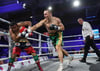 SES-Halbschwergewichtler Michael Eifert stand letztmals im August 2024 in der Magdeburger Wolfgang-Lakenmacher-Halle im Ring. Sein Gegner Carlos Eduardo Jimenez (l.) gab aber schon in der 2. Runde auf.  